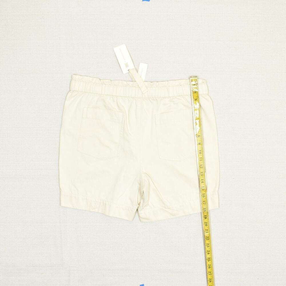 NEW Frye x Anthropologie Women Bermuda Drawstring Solid Cotton Beige Size 31 - Picture 5 of 8